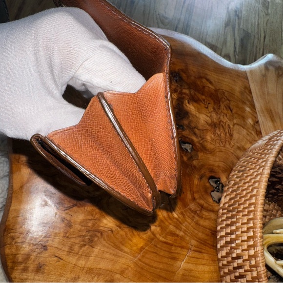 EGA Louis Vuitton Monogram Porte Monnaie Gousset Coin Purse Wallet Brown - Picture 9 of 12